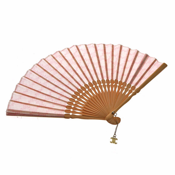 Celine Pink Foldable Folding Charm Macadam Fan - Picture 1 of 8